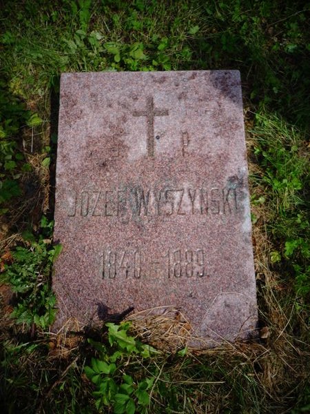 Tablica nagrobna Józefa Wyszyńskiego, cmentarz Na Rossie w Wilnie, stan z 2013 roku