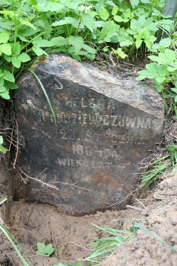 Tombstone of Helena Ryndziewicz, Ross cemetery, as of 2013