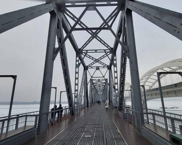 Kierbedzia Bridge in Harbin, architect and builder - Aleksander Łętowski, 1901, Harbin, China