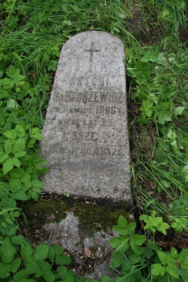 Tombstone of Antoni Bartoszewicz, Ross cemetery, state of 2013