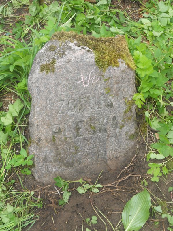 Tombstone of Zofia Pleska, Ross cemetery, state of 2013