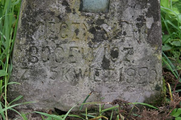 Inscription from the gravestone of Mieczyslaw Bocewicz, Ross cemetery, as of 2013