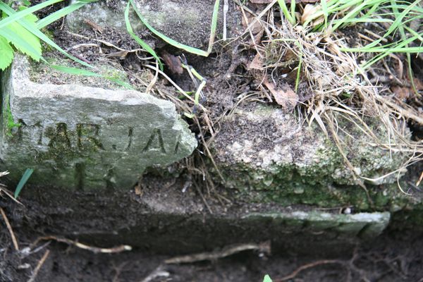 Fragments of Marian Bacewicz's tombstone, Ross cemetery, as of 2013