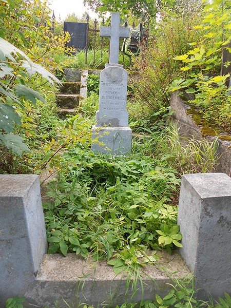 Tombstone of Vitalis Yushkevich, Na Rossie cemetery in Vilnius, as of 2013