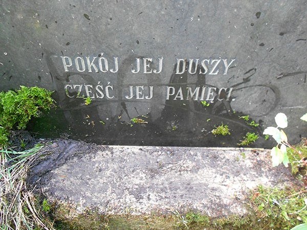 Tombstone of Gabriela Novokuznetska, Na Rossie cemetery in Vilnius, as of 2013