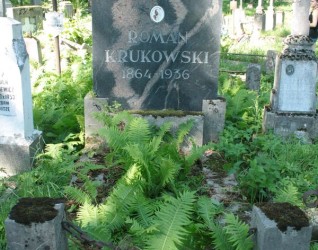 Nagrobek Romana Krukowskiego, cmentarz Na Rossie w Wilnie, stan z 2013 r.