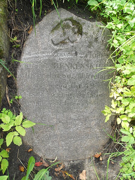 Tombstone of Piotr Wienkunski, Na Rossie cemetery in Vilnius, as of 2013