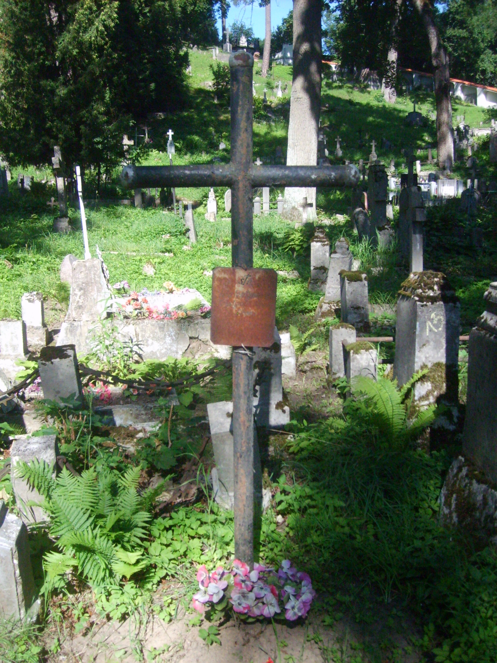 Tombstone of Krystyna Walentynowicz, Ross Cemetery in Vilnius, as of 2013.