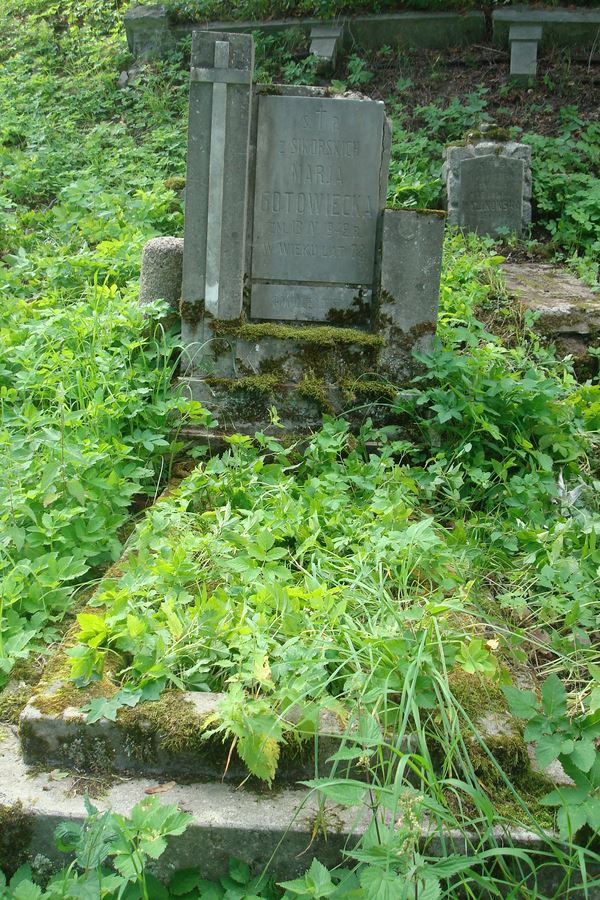 Nagrobek Marii Gotowieckiej, cmentarz na Rossie, stan z 2013 roku