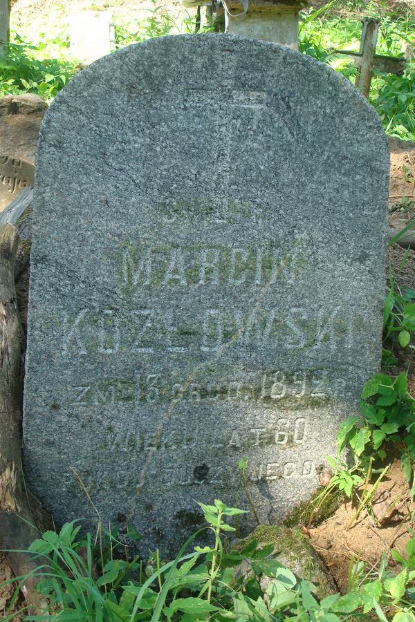 Nagrobek Marcina Kozłowskiego, cmentarz na Rossie, stan z 2013 roku