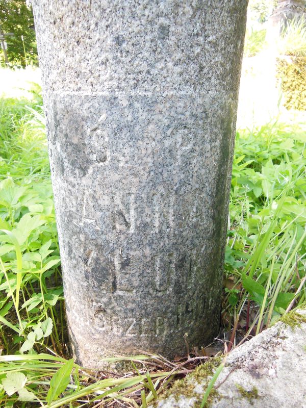 Plinth of the tombstone of Anna Kluk, Ross Cemetery in Vilnius, as of 2013.