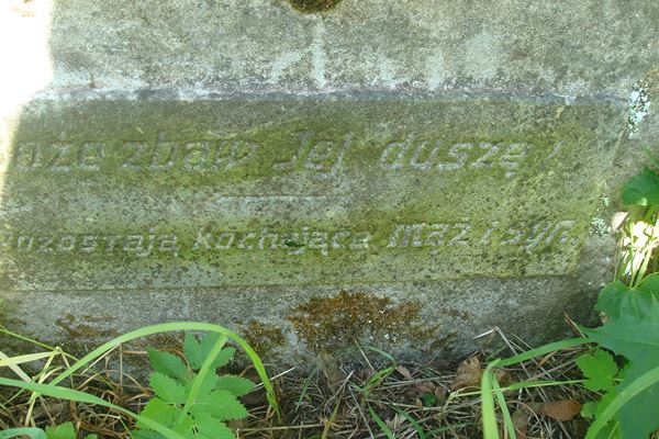 Fragment of N.N.'s tombstone, Ross cemetery, as of 2013