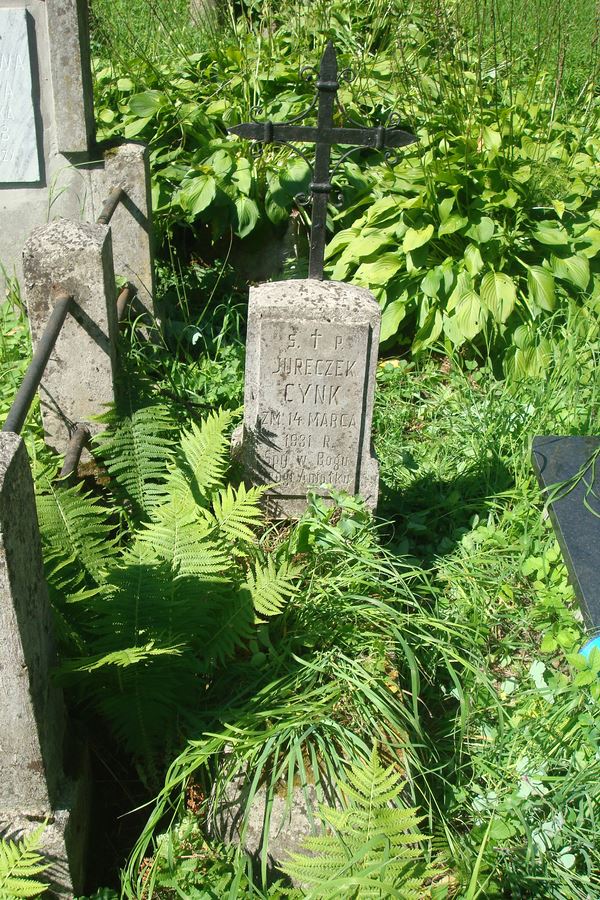 Nagrobek Jerzego Cynk, cmentarz na Rossie, stan z 2013 roku