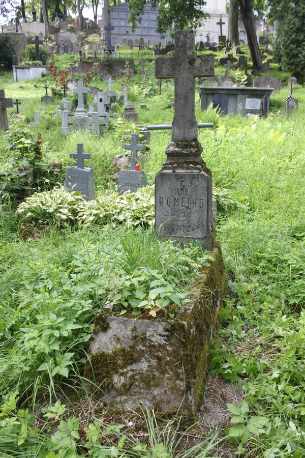 Tombstone of Piotr Romejko, Na Rossie cemetery in Vilnius, as of 2013