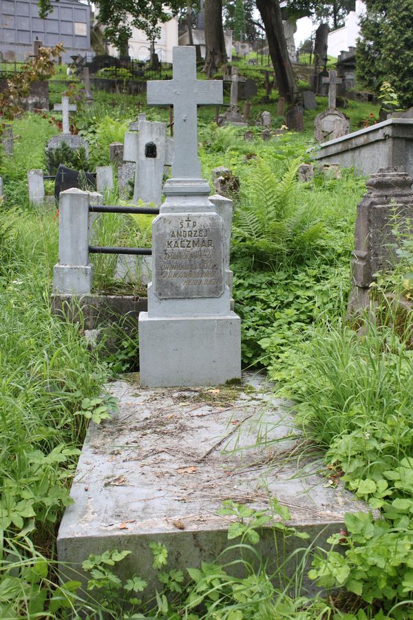 Nagrobek Andrzeja Kaczmara, cmentarz Na Rossie w Wilnie, stan z 2013