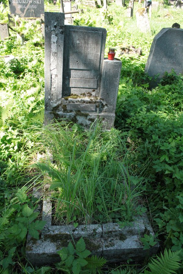Tombstone of Janina and Bogdan Wasilewski, Na Rossa cemetery in Vilnius, as of 2013.