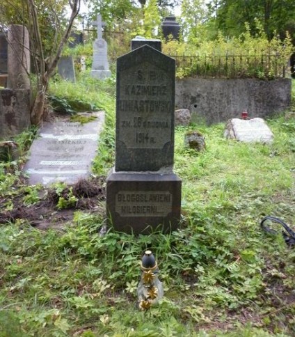 Nagrobek Kazimierza Umiastowskiego, cmentarz Na Rossie w Wilnie, stan z 2013