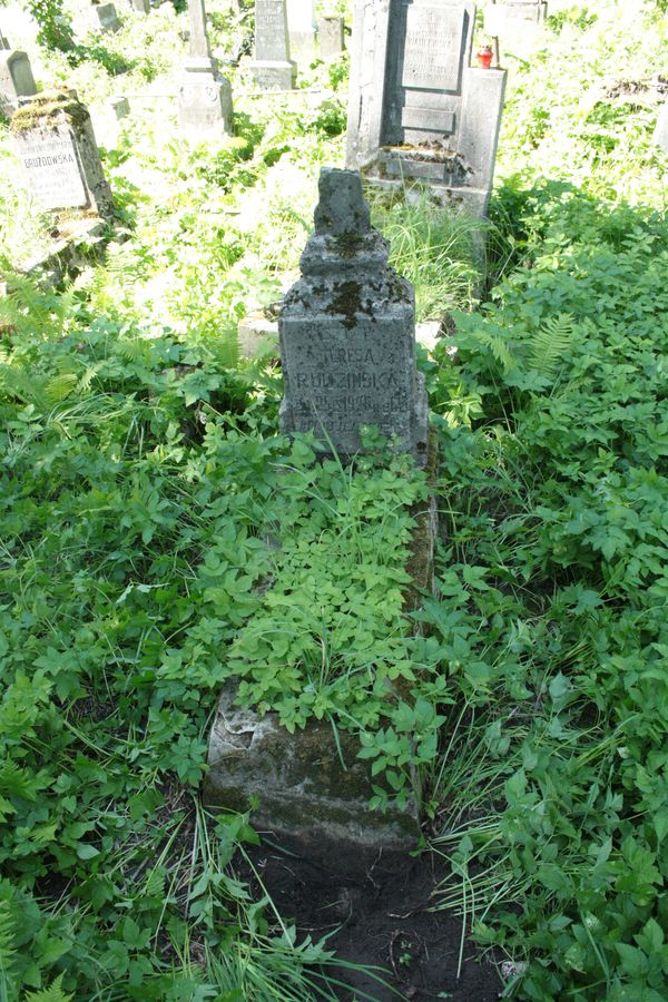 Tombstone of Teresa Rudzinska, Na Rossie cemetery in Vilnius, as of 2013.