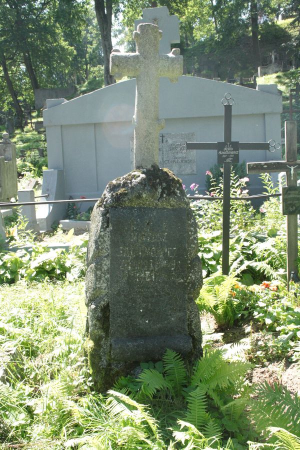 Nagrobek Mateusza Jachimowicza, cmentarz Na Rossie w Wilnie, stan z 2013 r.