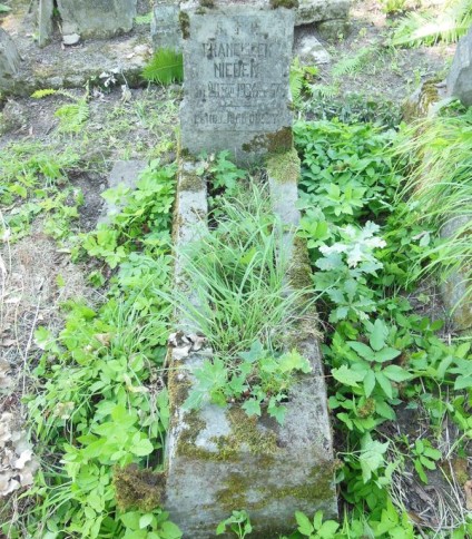 Nagrobek Franciszka Niedek, cmentarz na Rossie w Wilnie, stan z 2013 r.