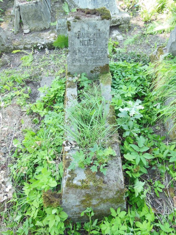Tombstone of Franciszek Niedek, Rossa cemetery in Vilnius, as of 2013.