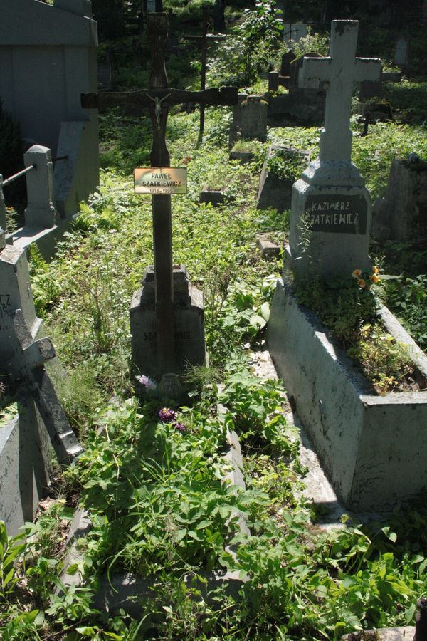 Tombstone of Pavel and Stanislav Shatkevich, Ross cemetery in Vilnius, as of 2013.