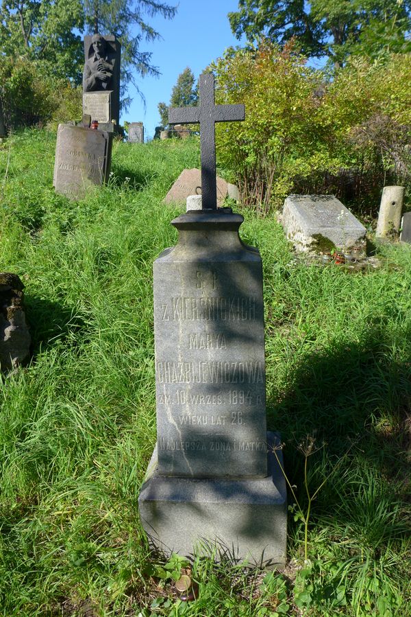 Tombstone of Maria Chezbiyevich, Na Rossa cemetery in Vilnius, as of 2013
