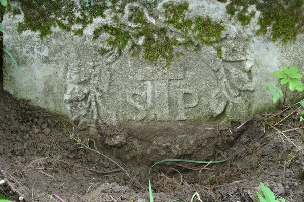 Fragment of N.N.'s tombstone, Na Rossie cemetery in Vilnius, as of 2013.
