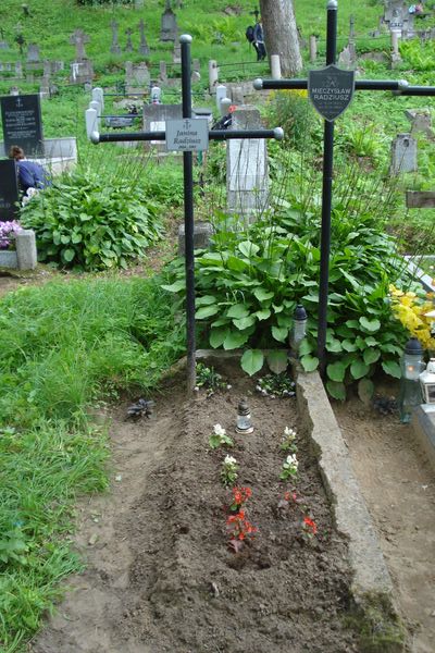 Tombstone of Janina Radziusz, Na Rossie cemetery in Vilnius, as of 2013.