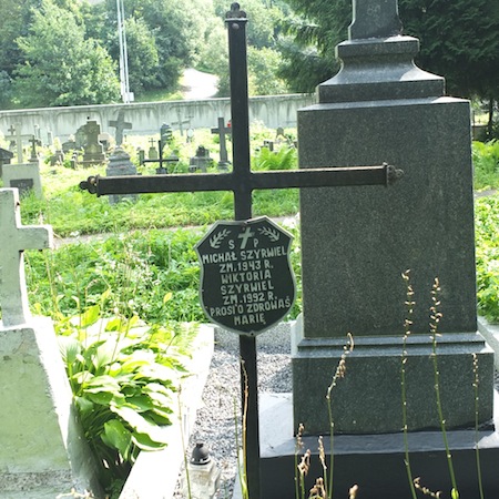 Tombstone of Michał and Wiktoria Szyrwiel, Ross cemetery, as of 2013