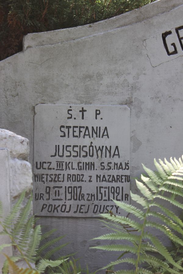 Fragment (2) of the tomb of Feliks and Franciszka Jagiełło, Piotr and Stefania Jussis, Na Rossie cemetery in Vilnius, as of 2013