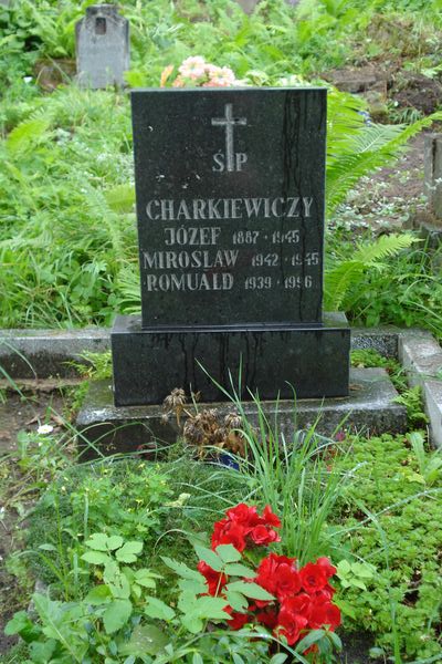 Tombstone of the Charkiewicz family, Na Rossie cemetery in Vilnius, as of 2013.