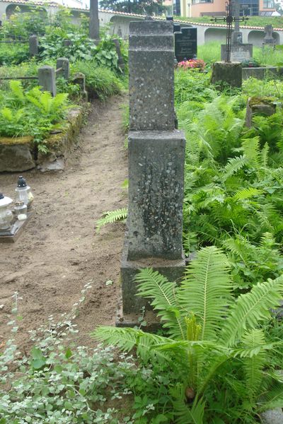 Fragment of Helena Malewska's tombstone, Na Rossie cemetery in Vilnius, as of 2013.