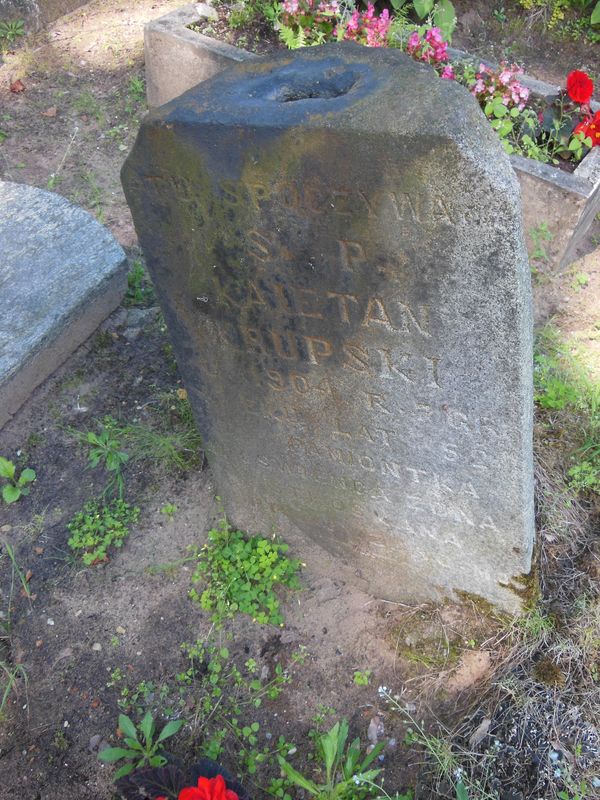 Tombstone of Kajetan Krupski, Ross cemetery in Vilnius, as of 2013.