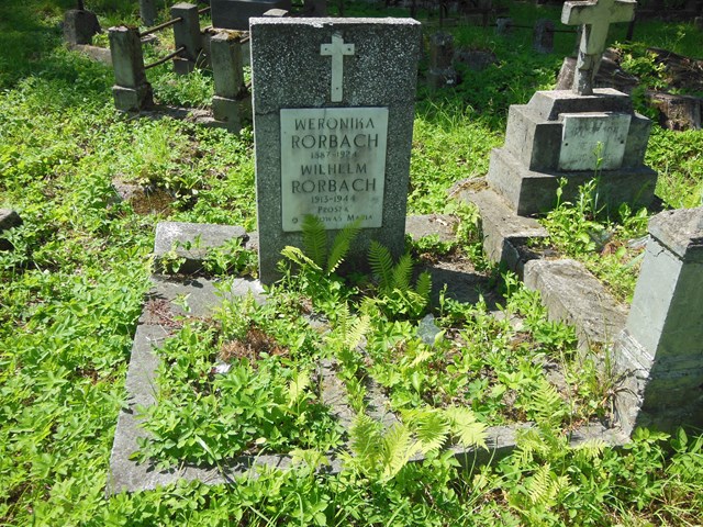 Tombstone of Veronika and Wilhelm Rorbach, Ross cemetery, as of 2014