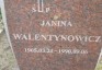 Photo showing Tombstone of Janina Walentynowicz