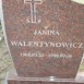 Photo showing Tombstone of Janina Walentynowicz