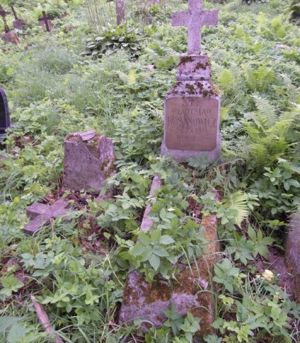 Nagrobek Władysława Romanowicza, cmentarz na Rossie w Wilnie, stan z 2013