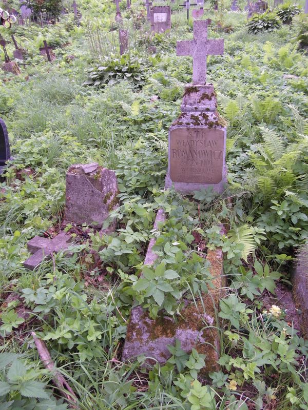 Tombstone of Wladyslaw Romanowicz, Ross Cemetery in Vilnius, as of 2013