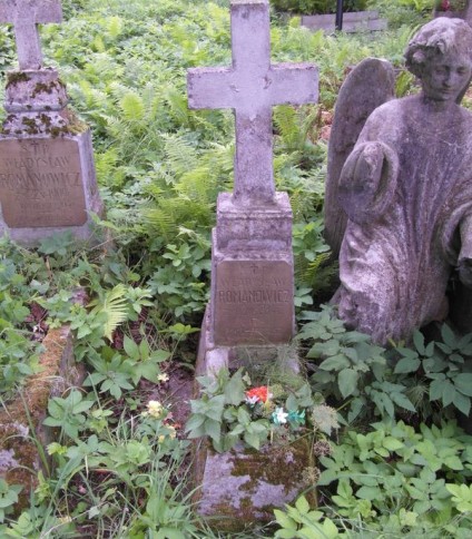 Nagrobek Władysława Romanowicza, cmentarz na Rossie w Wilnie, stan z 2013