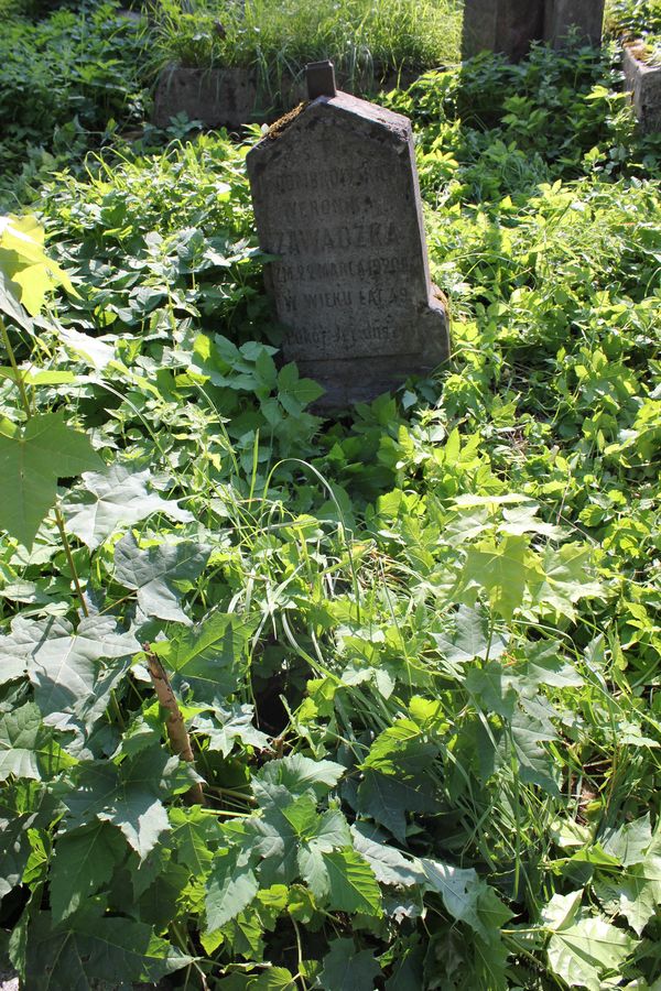 Tombstone of Weronika Zawadzka, Na Rossie cemetery in Vilnius, as of 2013