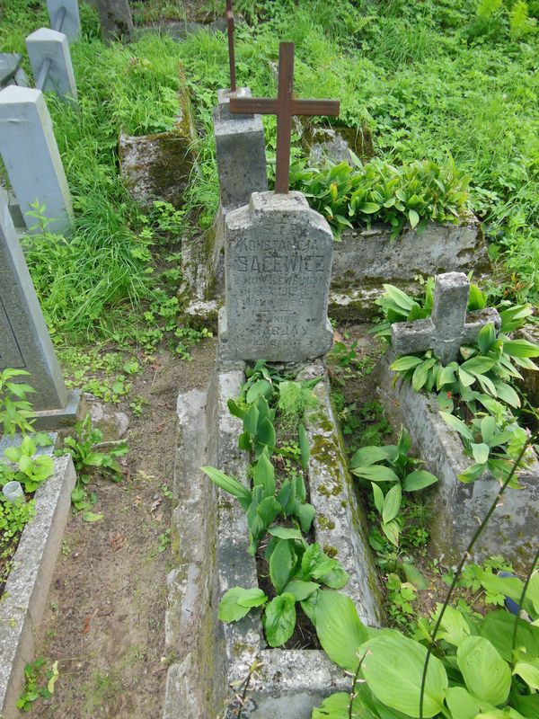 Tombstone of Konstancja and Marian Sacewicz, Na Rossie cemetery in Vilnius, as of 2013.
