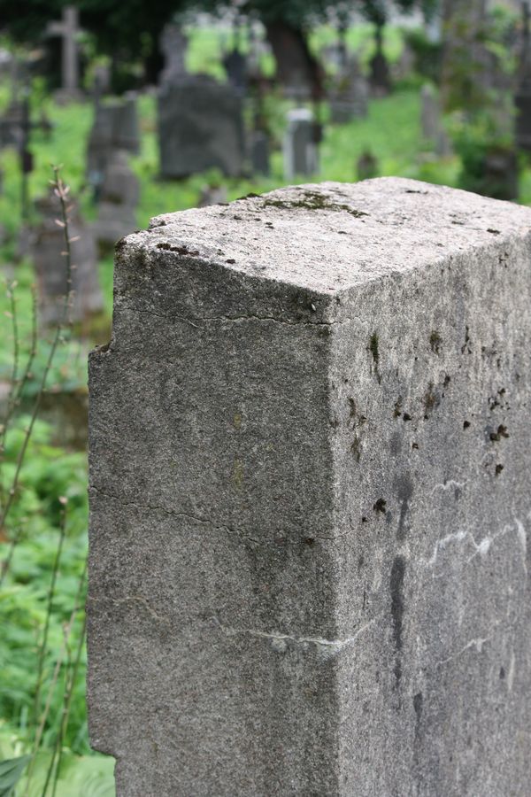 Fragment nagrobka Szymona Gintowta, cmentarz na Rossie w Wilnie, stan z 2013