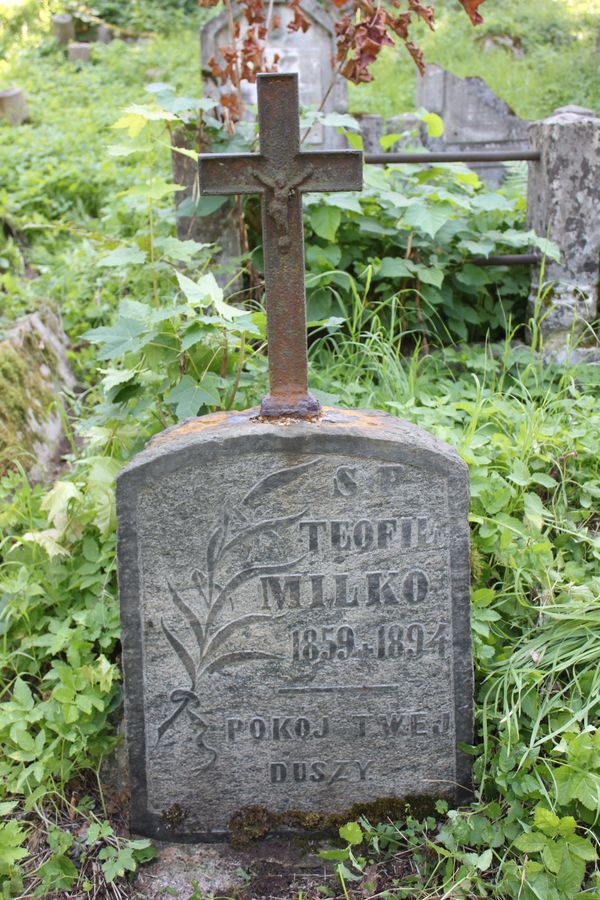 Tombstone of Teofil Milko, Na Rossie cemetery in Vilnius, as of 2013