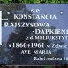 Fotografia przedstawiająca Nagrobek Konstancji Rajszys-Dapkienie