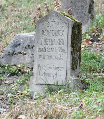 Nagrobek Konstantego Tołłoczko, cmentarz Na Rossie w Wilnie, stan z 2019 r.