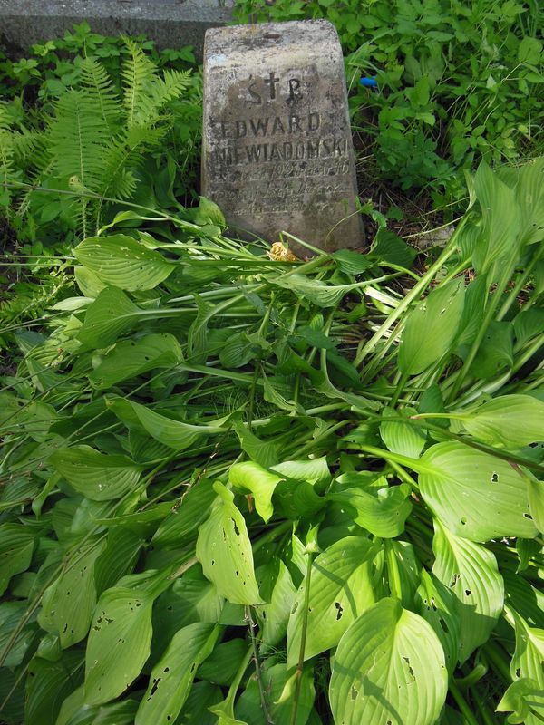 Tombstone of Edward Niewiadomski, Na Rossie cemetery in Vilnius, as of 2013.