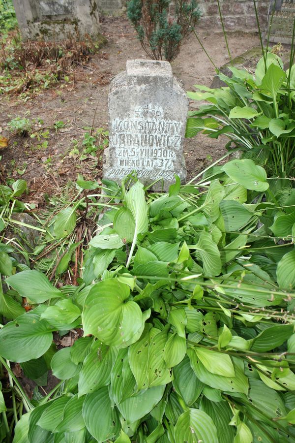 Tombstone of Konstanty Urbanowicz, Na Rossie cemetery in Vilnius, as of 2013.