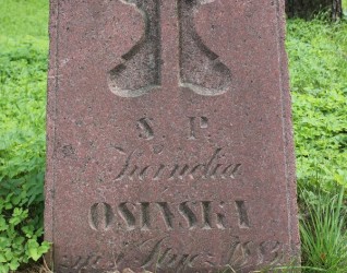 Nagrobek Kornelii Osińskiej, cmentarz na Rossie w Wilnie, stan z 2013 r.