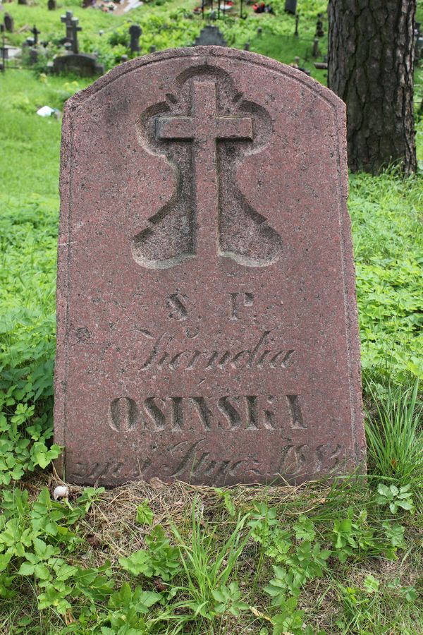 Tombstone of Kornelia Osinska, Ross Cemetery in Vilnius, as of 2013.